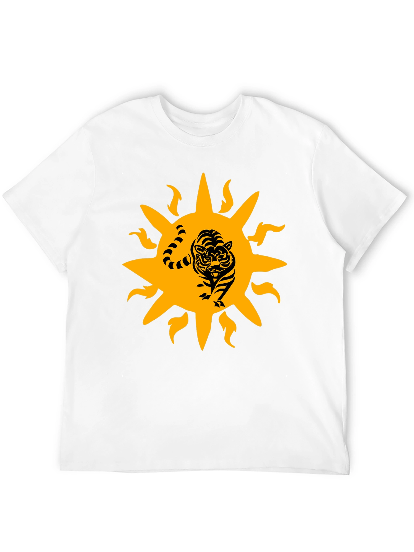 Tiger Sun Graphic Black T-Shirt