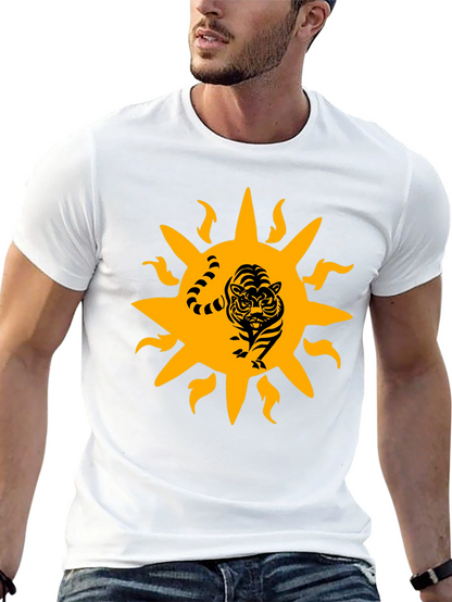 Tiger Sun Graphic Black T-Shirt