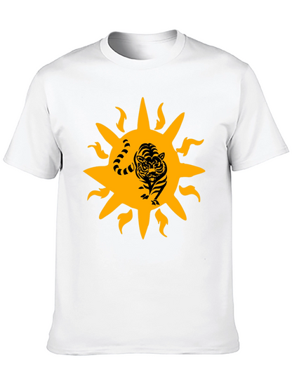 Tiger Sun Graphic Black T-Shirt
