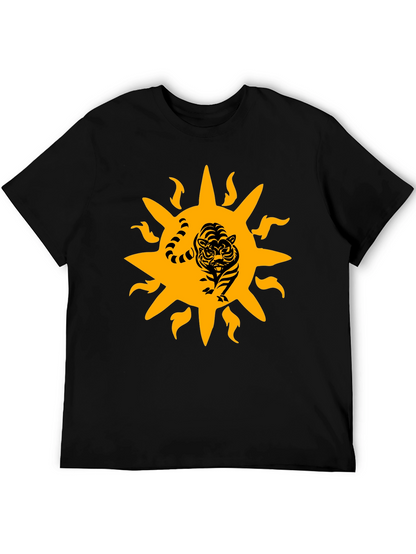 Tiger Sun Graphic Black T-Shirt