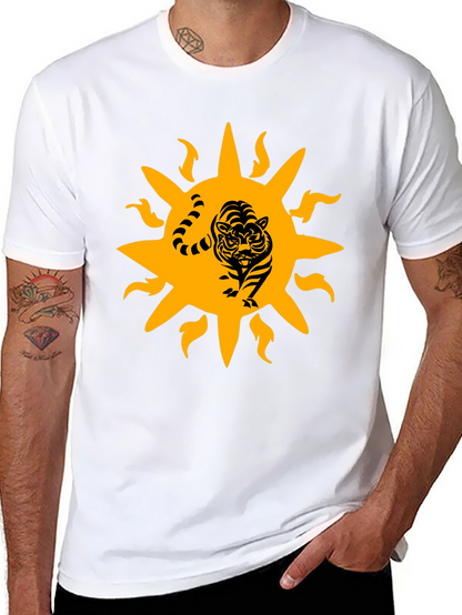 Tiger Sun Graphic Black T-Shirt