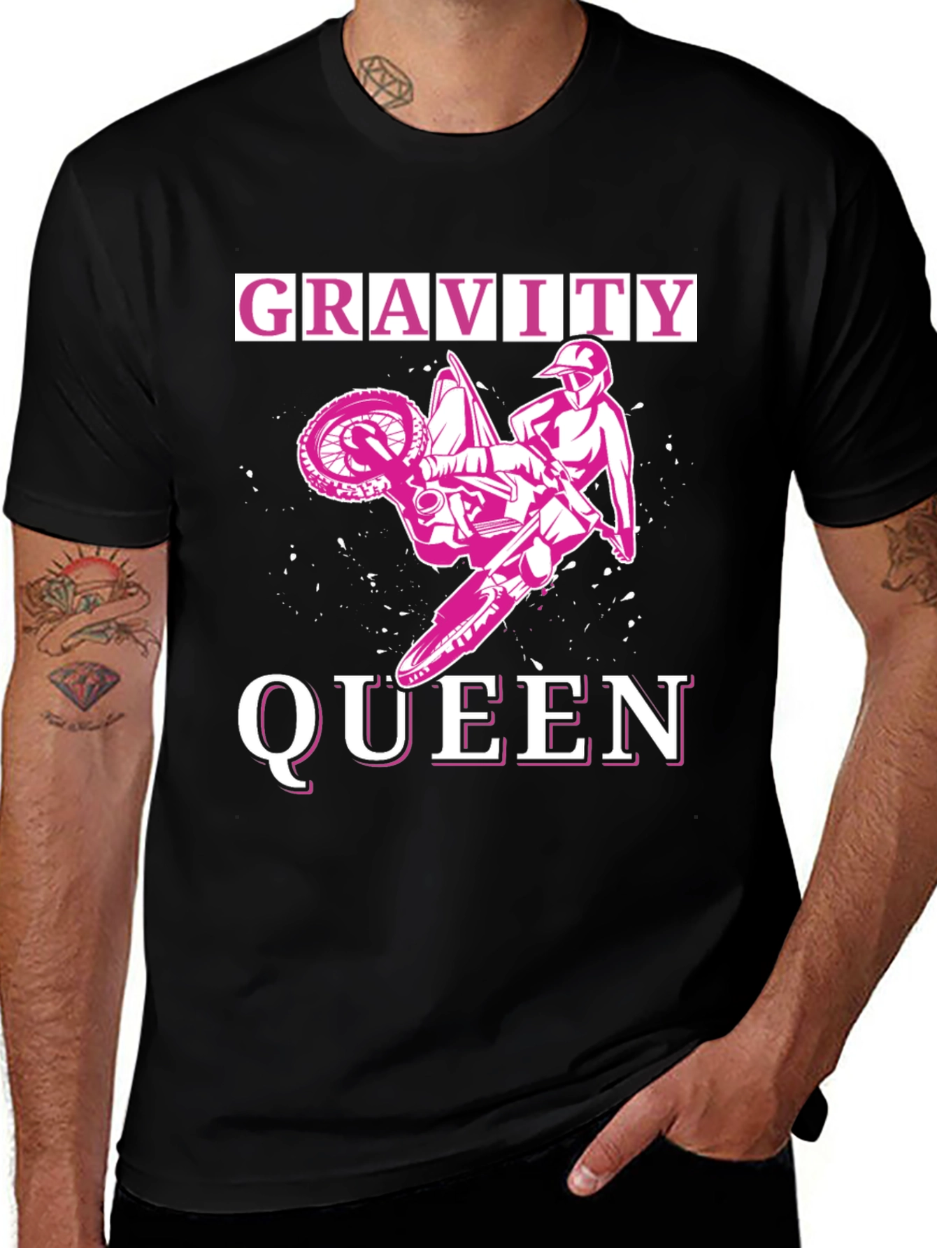 Gravity Queen Motocross T-Shirt - Black
