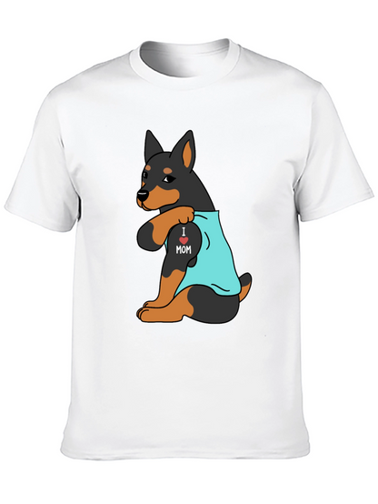 I Love Mom Rottweiler Mens Graphic Tee