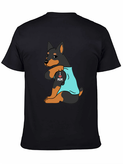 I Love Mom Rottweiler Mens Graphic Tee