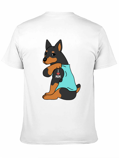 I Love Mom Rottweiler Mens Graphic Tee