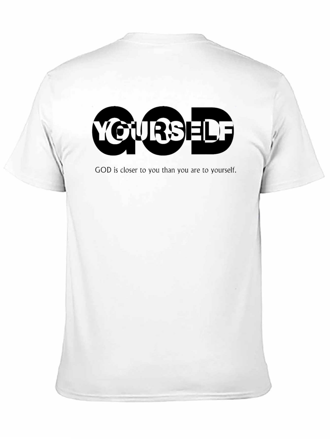 God Yourself Black Graphic T-Shirt