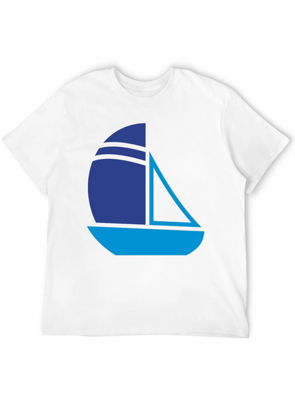 Nautical Sailboat Graphic Tee - Stylish Black T-Shirt