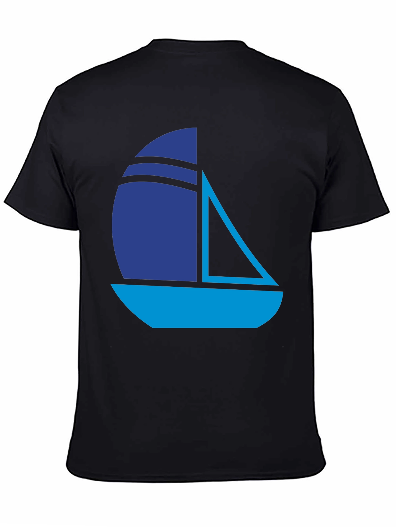 Nautical Sailboat Graphic Tee - Stylish Black T-Shirt