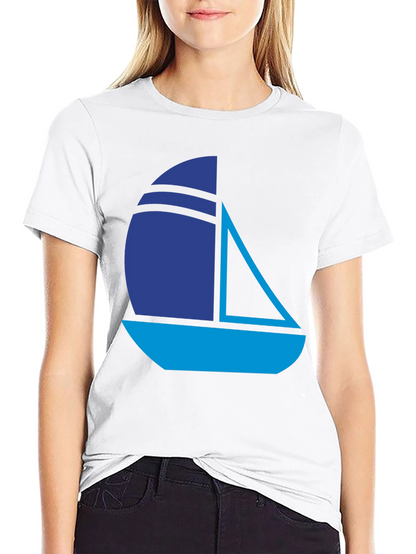 Nautical Sailboat Graphic Tee - Stylish Black T-Shirt