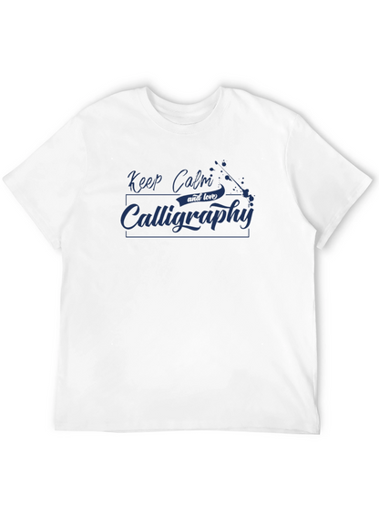 Keep Calm Calligraphy T-Shirt - Stylish & Comfy!