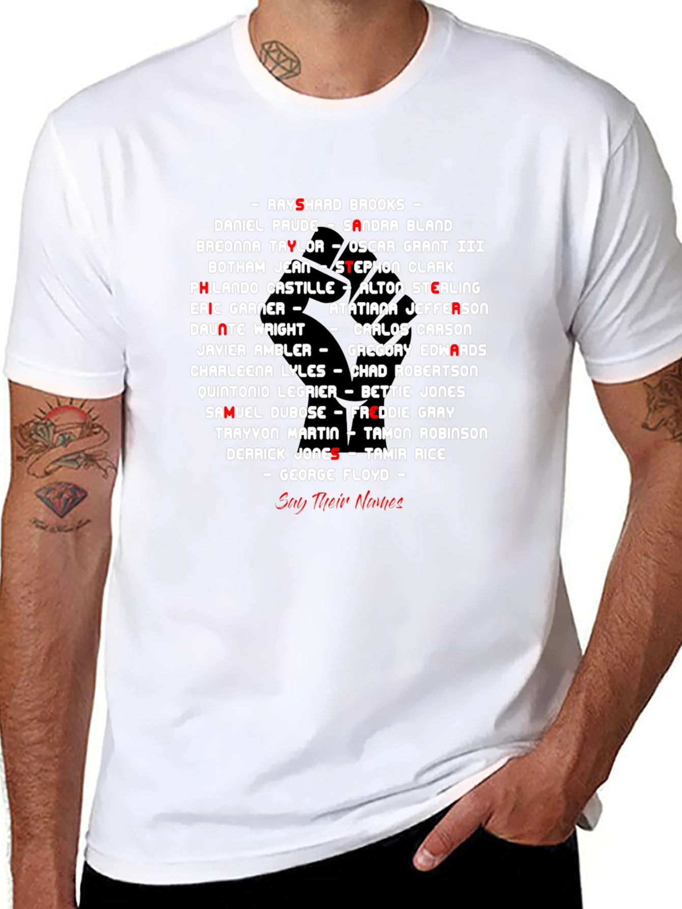 Black Lives Matter Say Their Names T-Shirt