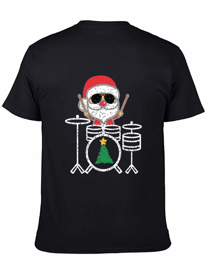 Santa Drummer Christmas T-Shirt