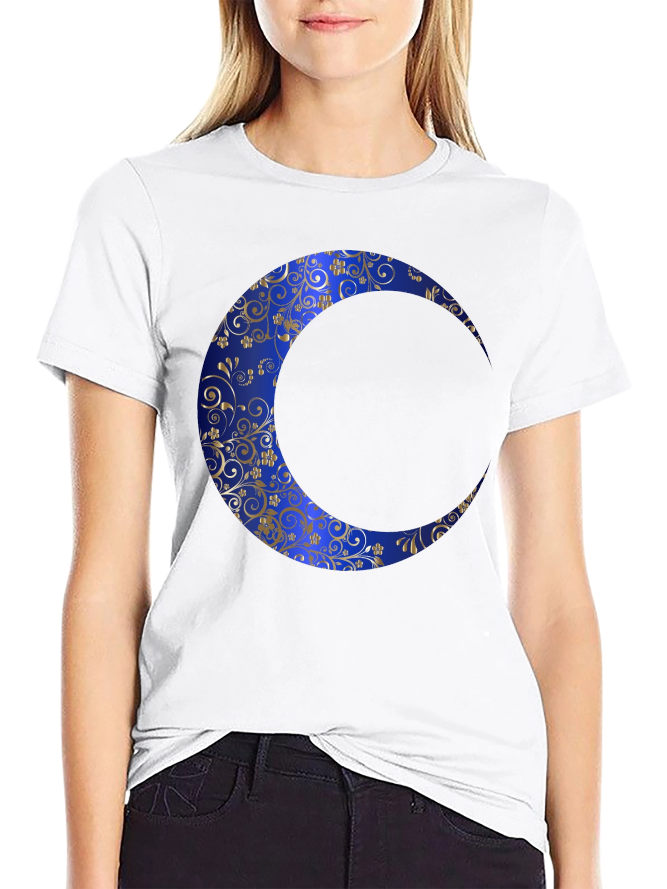 Crescent Moon Graphic Tee - Unique Design