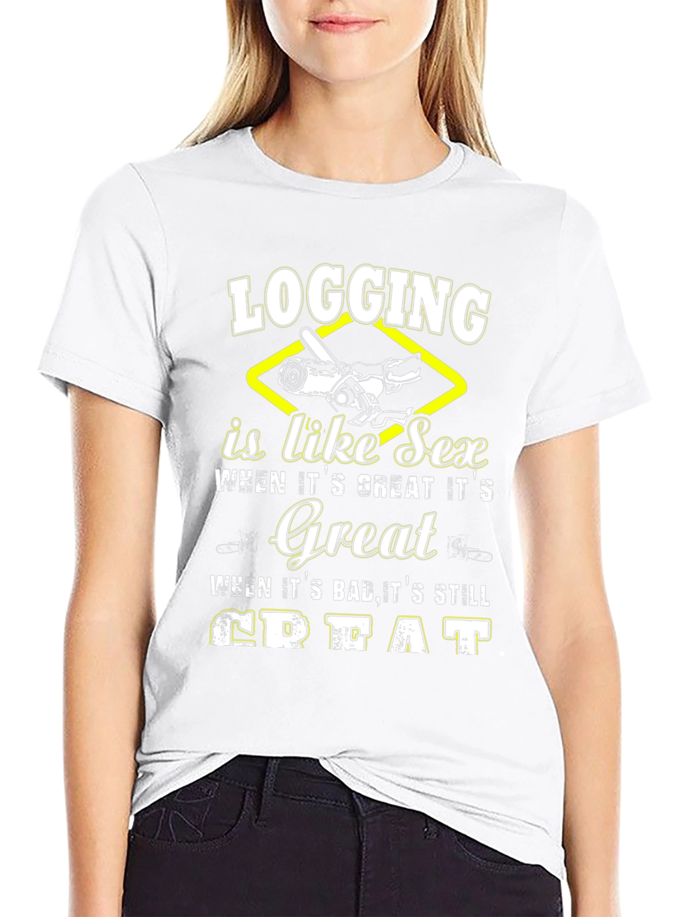 Logging Like Sex Funny Graphic T-Shirt