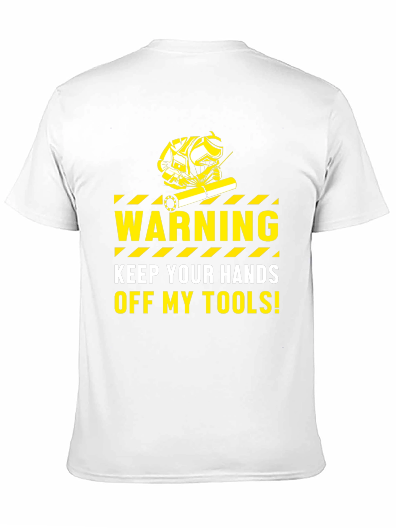 Warning Keep Hands Off My Tools Black T-Shirt