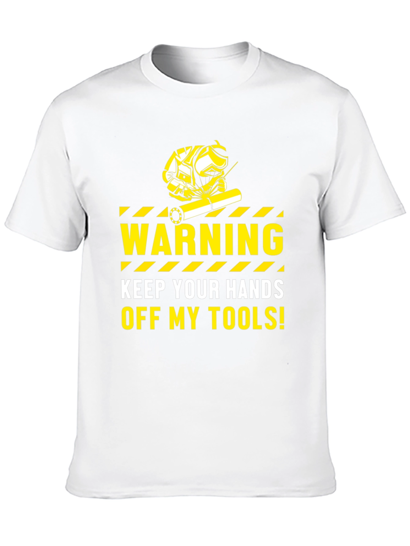 Warning Keep Hands Off My Tools Black T-Shirt