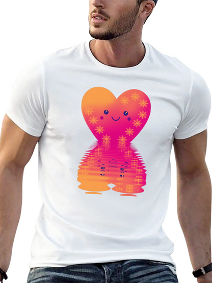 Heart Reflection Graphic Tee - Valentines Day Style