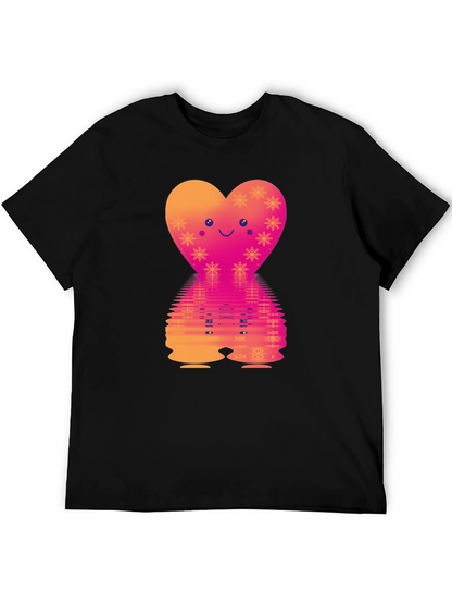 Heart Reflection Graphic Tee - Valentines Day Style