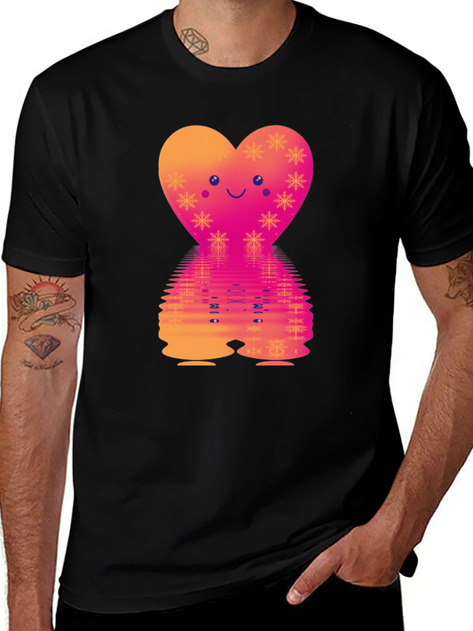 Heart Reflection Graphic Tee - Valentines Day Style