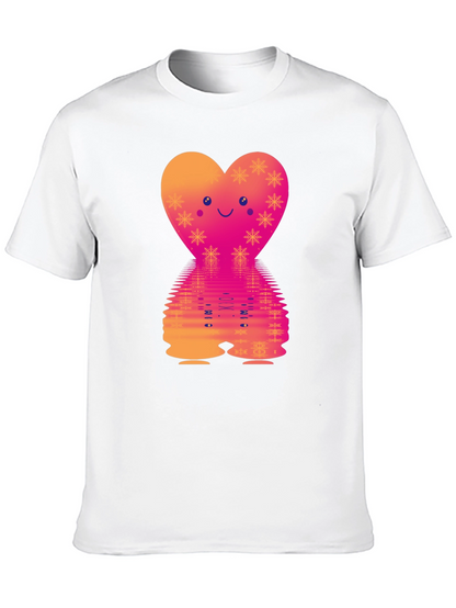 Heart Reflection Graphic Tee - Valentines Day Style