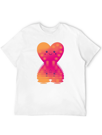 Heart Reflection Graphic Tee - Valentines Day Style
