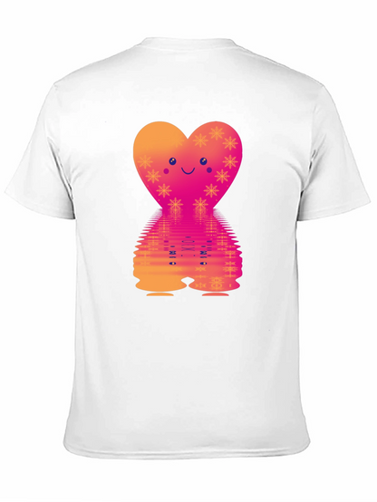 Heart Reflection Graphic Tee - Valentines Day Style