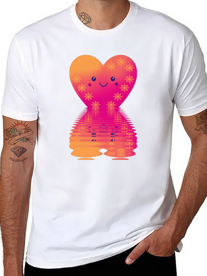 Heart Reflection Graphic Tee - Valentines Day Style
