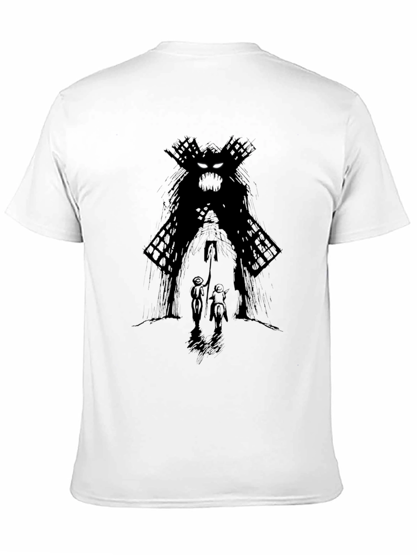 Dark Fantasy Graphic Print Black T-Shirt