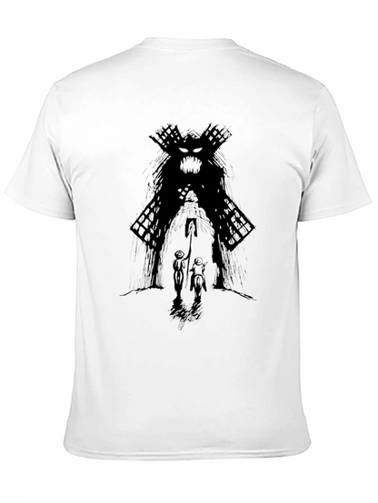 Dark Fantasy Graphic Print Black T-Shirt