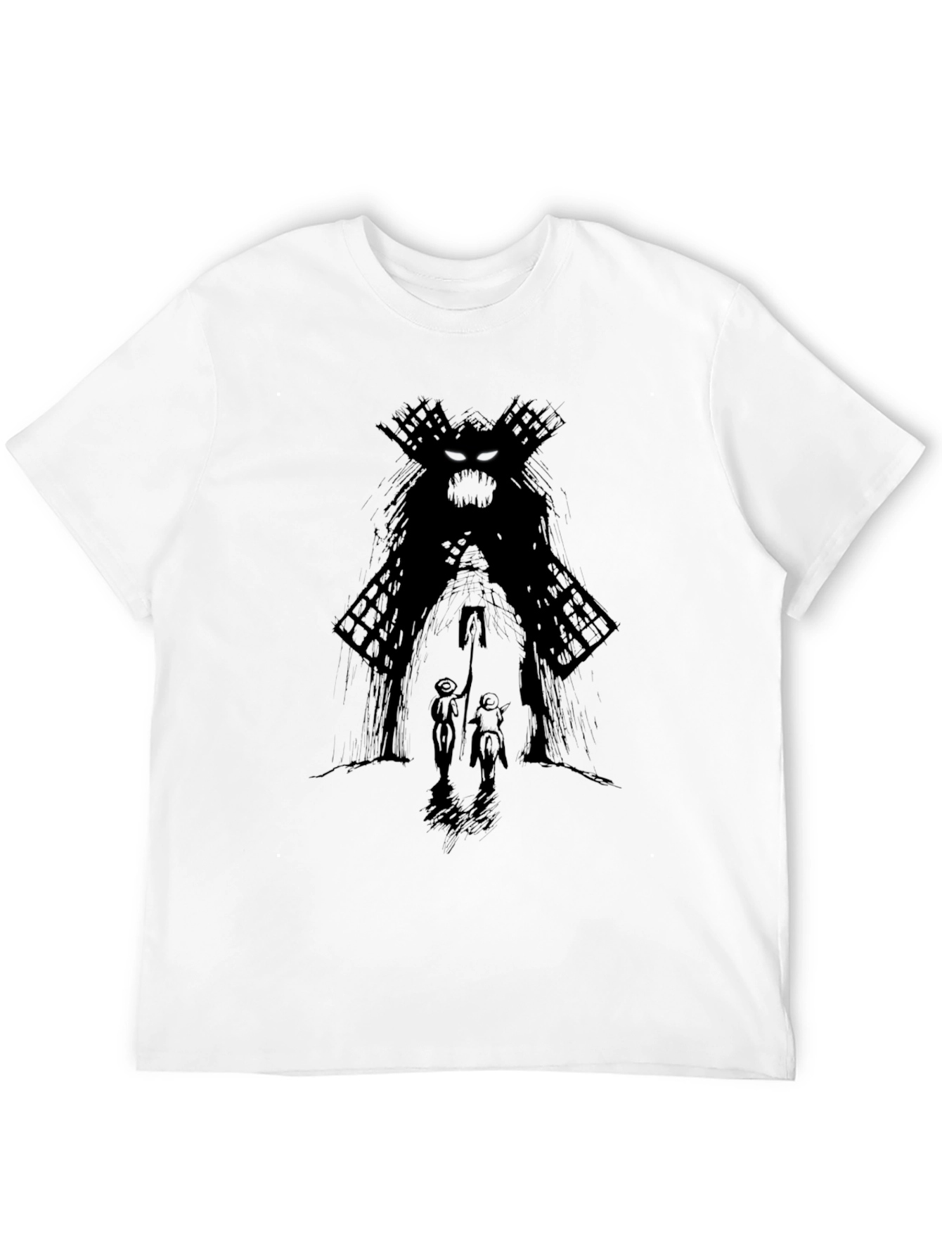 Dark Fantasy Graphic Print Black T-Shirt