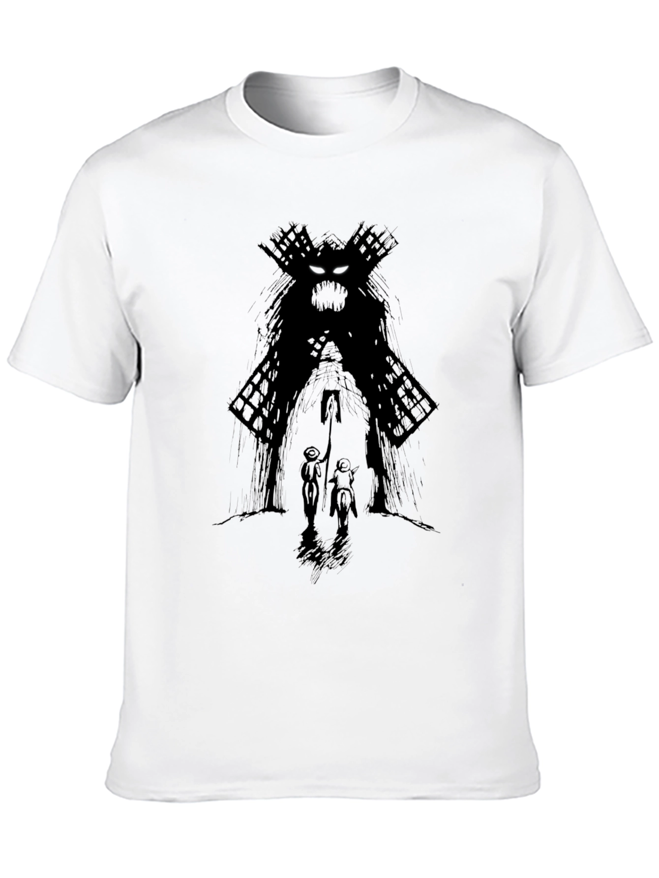 Dark Fantasy Graphic Print Black T-Shirt
