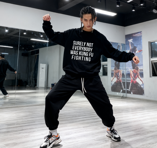 Nostalgic Pop Lyric Sweatshirt – "Surely Not Everybody Was Kung Fu Fighting
