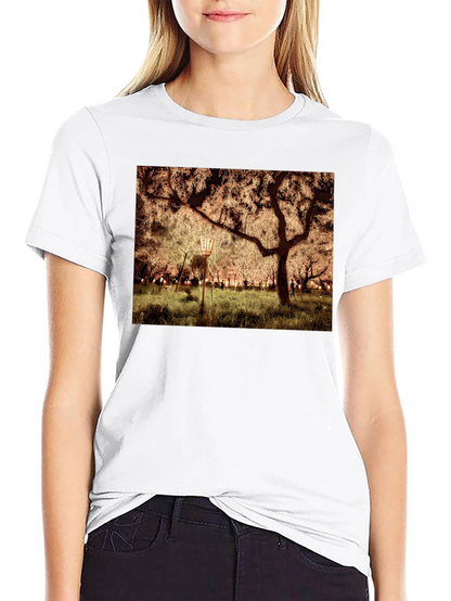 Night Sakura T-Shirt: Illuminated Cherry Blossom Tee
