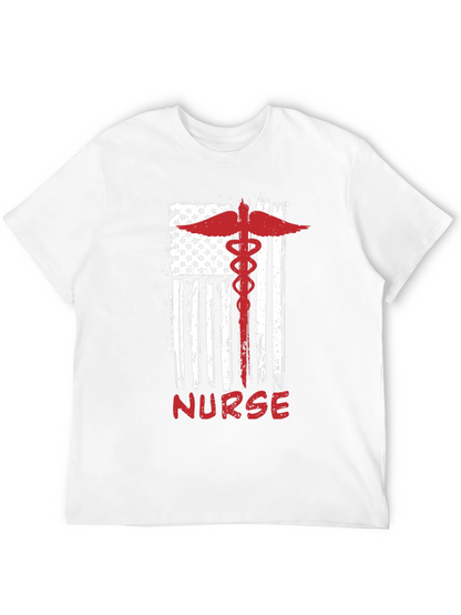 Nurse American Flag Graphic Tee
