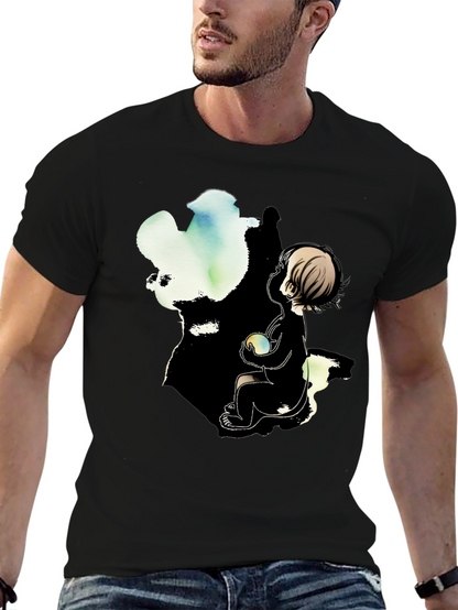 Boy & Light T-Shirt - Artistic Graphic Tee
