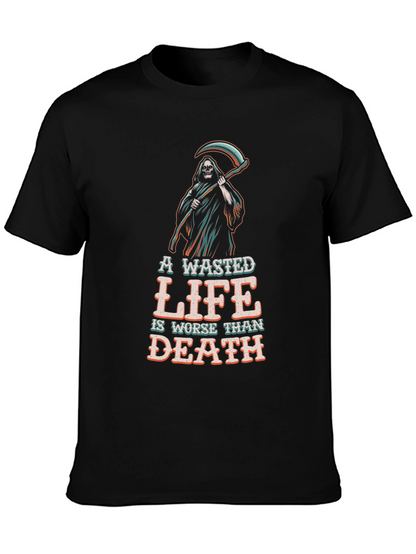 Wasted Life Grim Reaper Graphic Tee