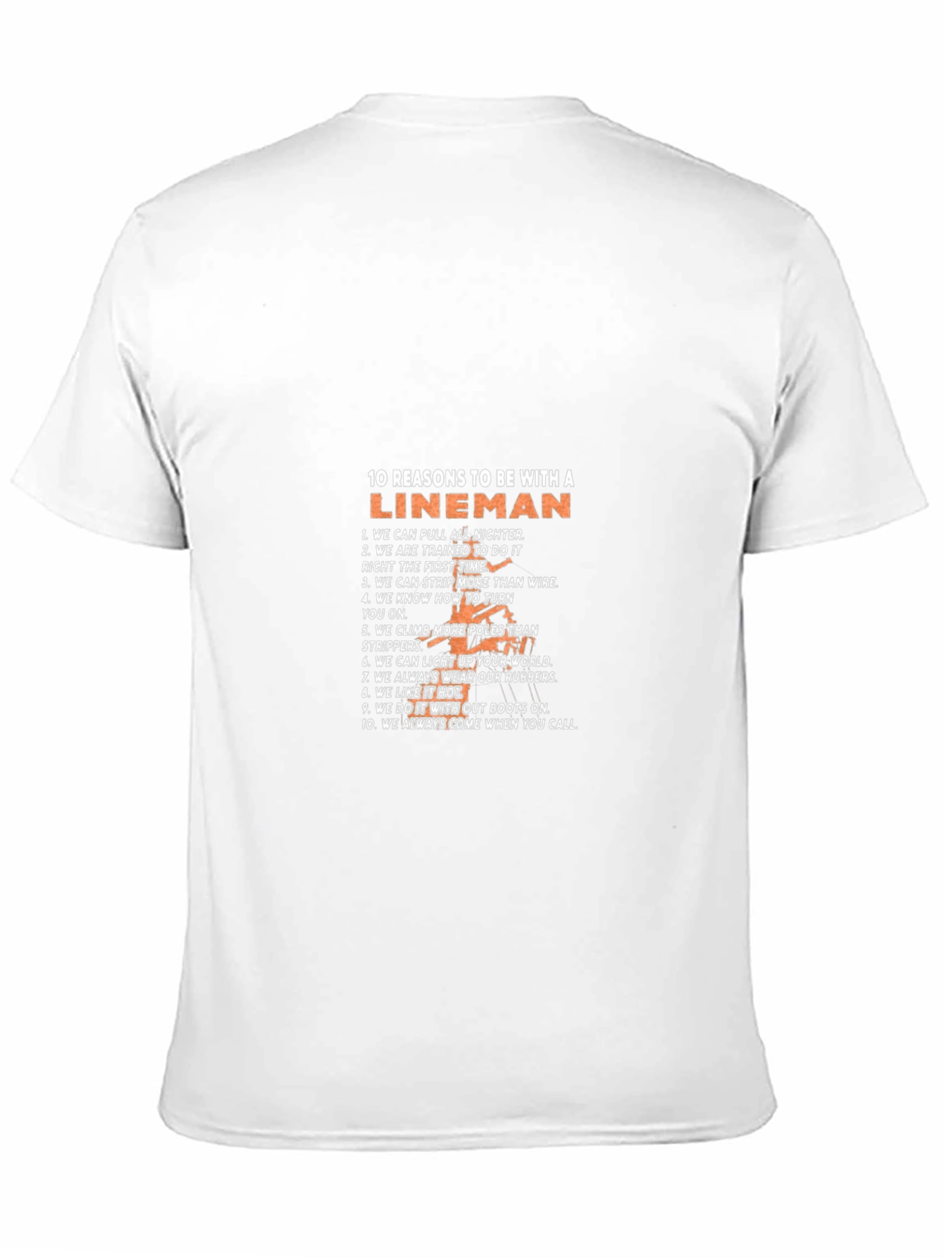 Lineman Reasons Graphic Tee - Black Cotton T-Shirt