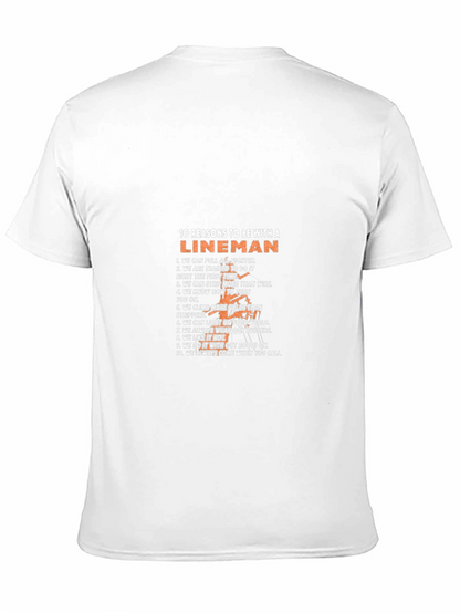 Lineman Reasons Graphic Tee - Black Cotton T-Shirt