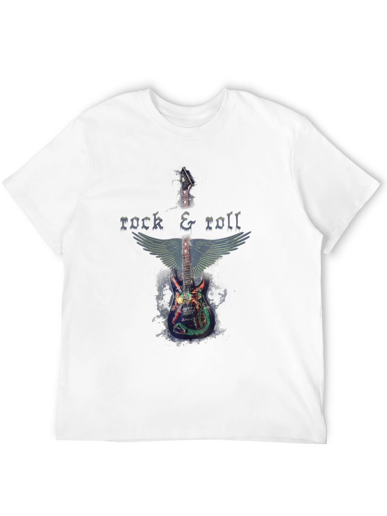 Rock & Roll Guitar Wings Graphic T-Shirt