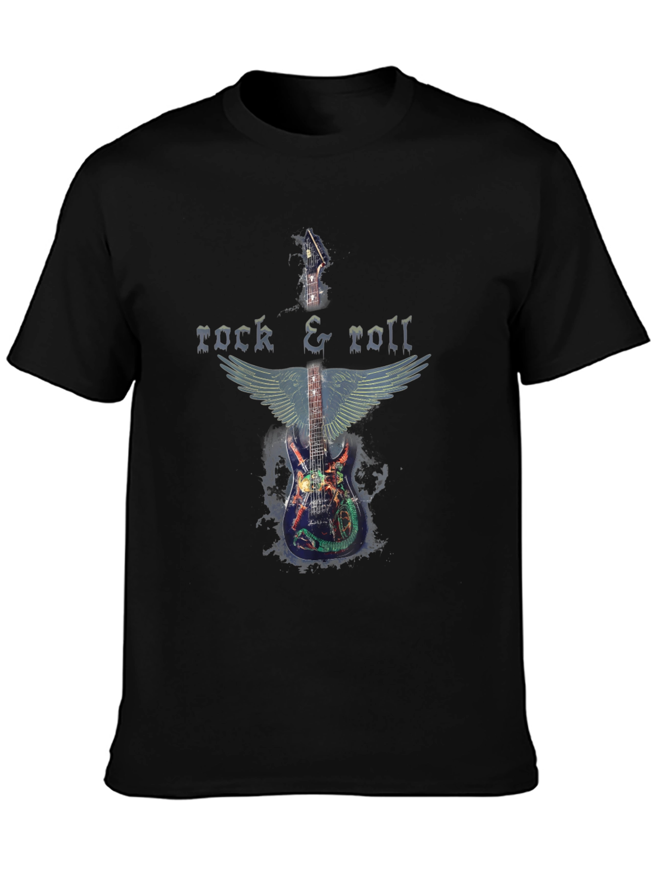 Rock & Roll Guitar Wings Graphic T-Shirt