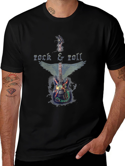 Rock & Roll Guitar Wings Graphic T-Shirt
