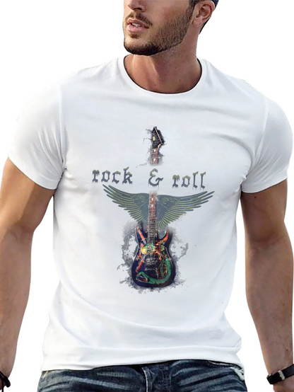 Rock & Roll Guitar Wings Graphic T-Shirt