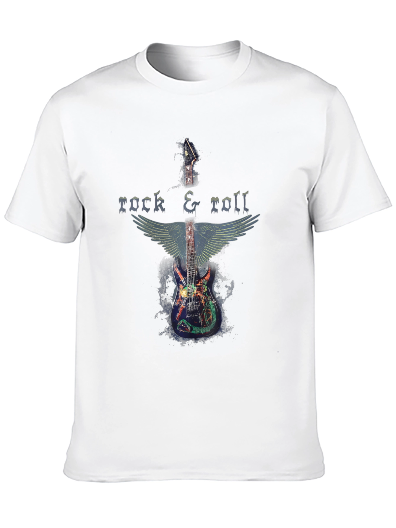 Rock & Roll Guitar Wings Graphic T-Shirt