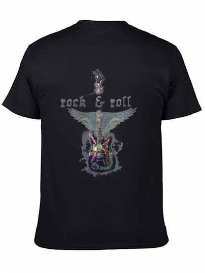 Rock & Roll Guitar Wings Graphic T-Shirt