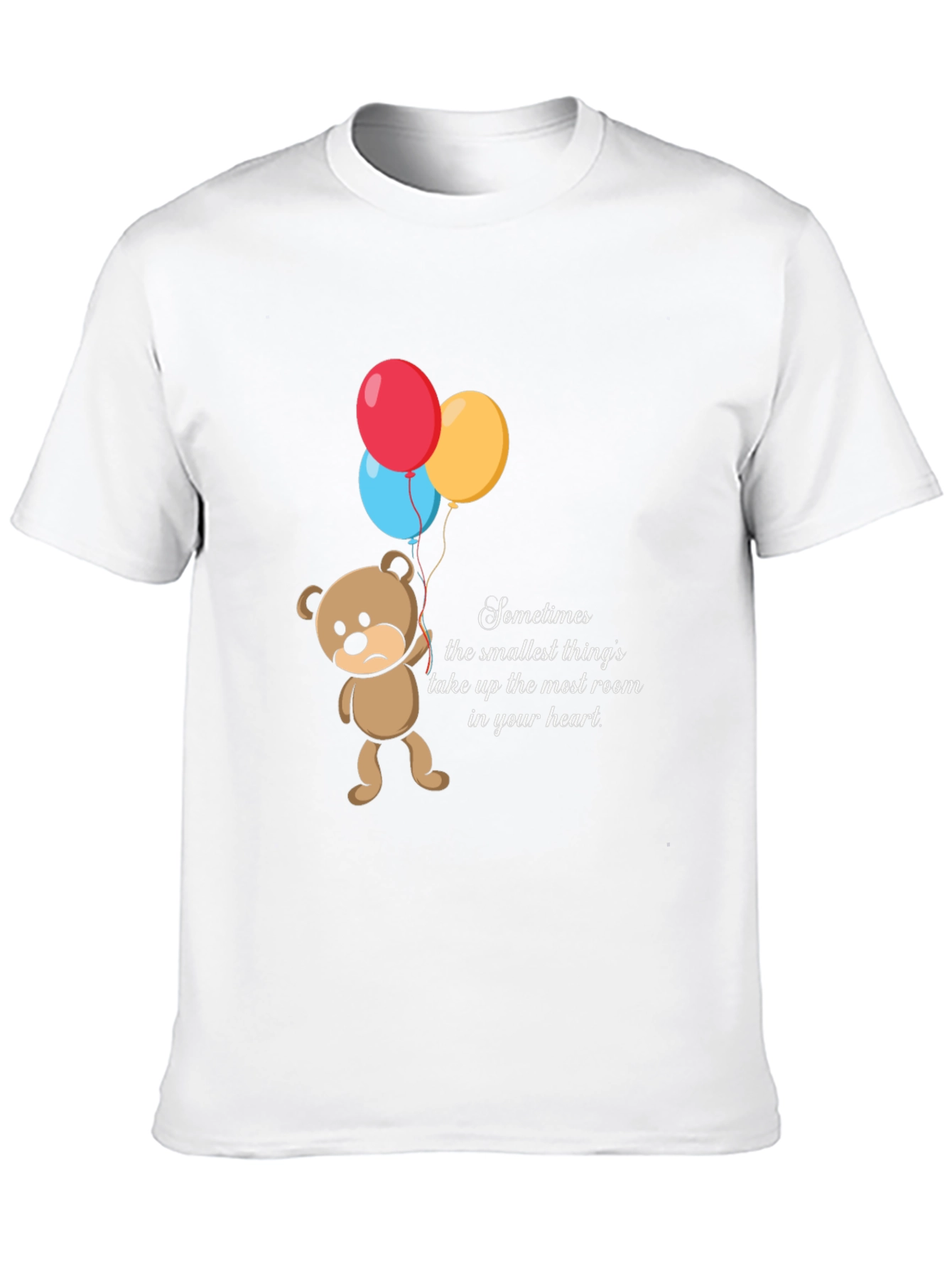 Sad Bear Balloons Graphic T-Shirt