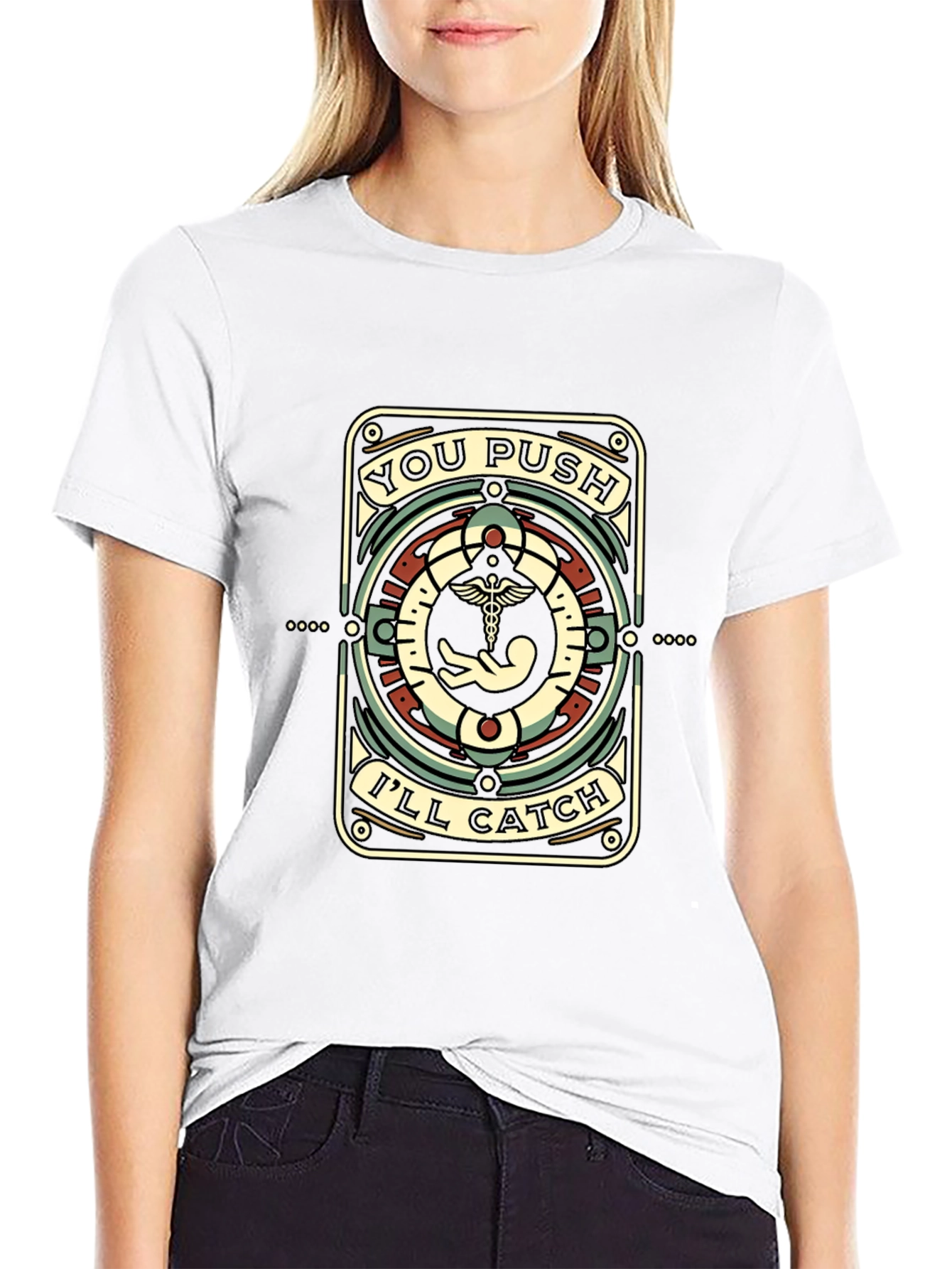 You Push Ill Catch Black T-Shirt