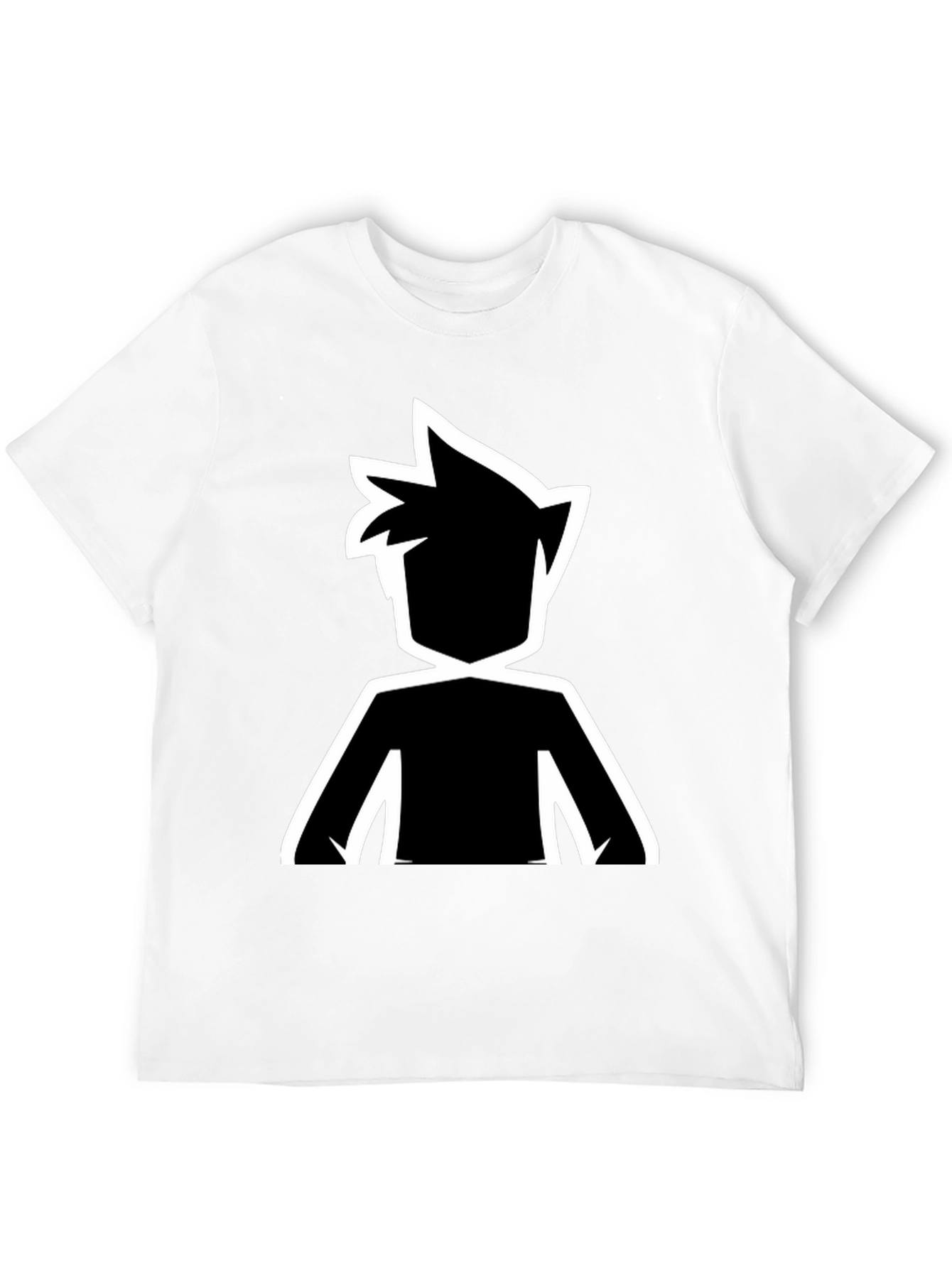 Stylized Silhouette Graphic Tee - Black