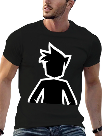 Stylized Silhouette Graphic Tee - Black