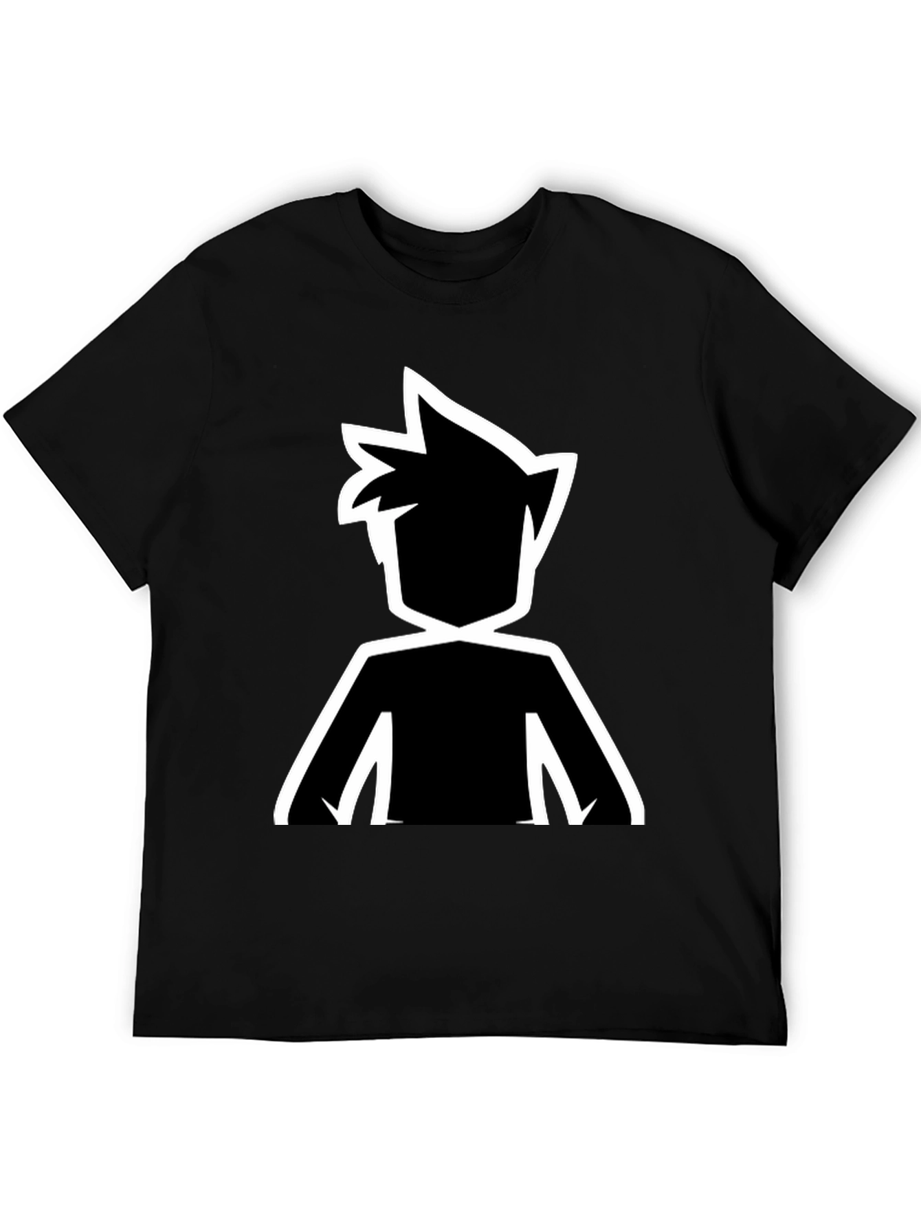 Stylized Silhouette Graphic Tee - Black