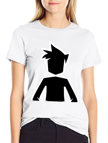 Stylized Silhouette Graphic Tee - Black